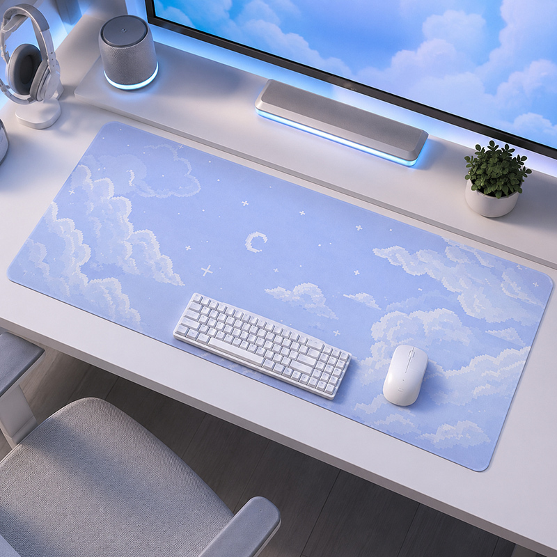 Gaming Keyboard Blue - Tappetino per mouse Blue Moon Cloud