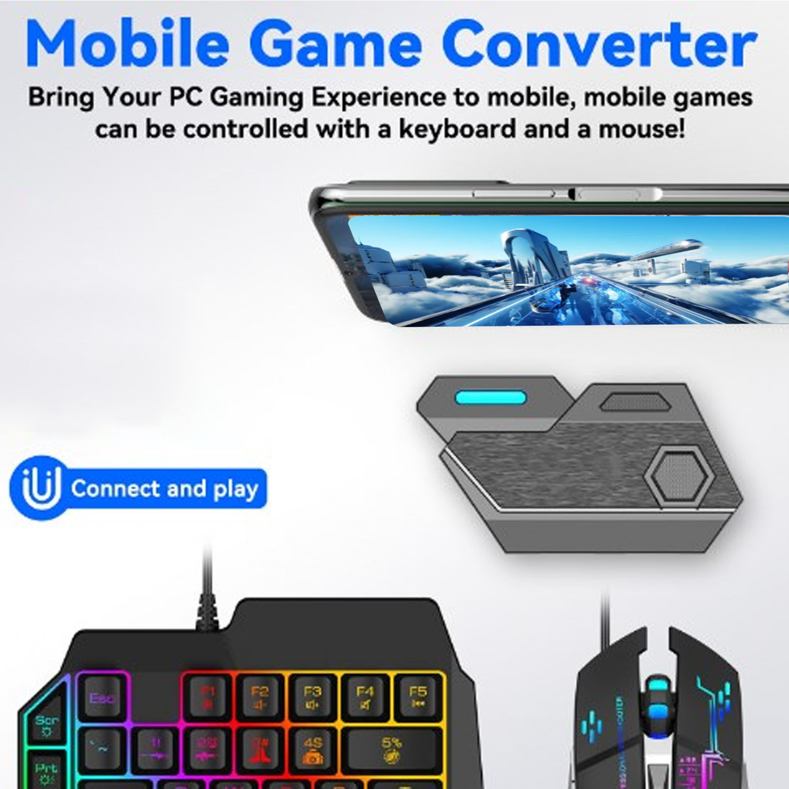 Gaming Keyboard And Mouse Combo - Pacchetto combinato per giochi per dispositivi