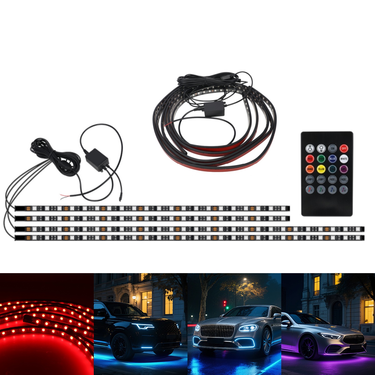 90 + 120 CM Auto RGB Telaio Ba - Rgb Underglow Strip recensione e prezzo